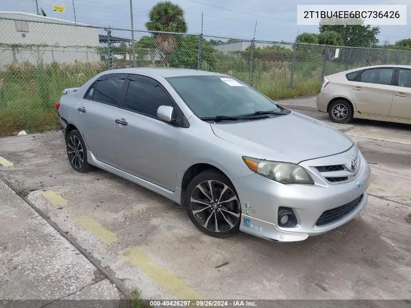 2011 Toyota Corolla S VIN: 2T1BU4EE6BC736426 Lot: 40426297