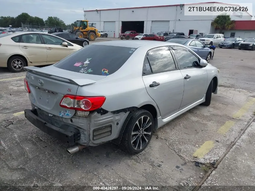 2011 Toyota Corolla S VIN: 2T1BU4EE6BC736426 Lot: 40426297