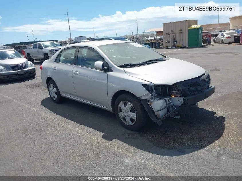 2011 Toyota Corolla Le VIN: 2T1BU4EE9BC699761 Lot: 40426835