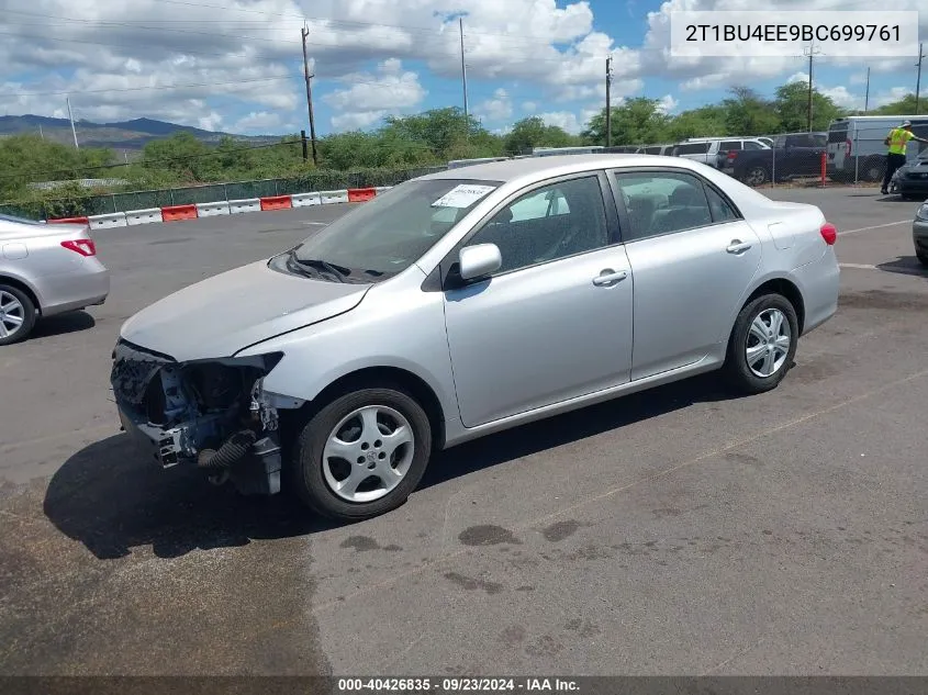 2011 Toyota Corolla Le VIN: 2T1BU4EE9BC699761 Lot: 40426835