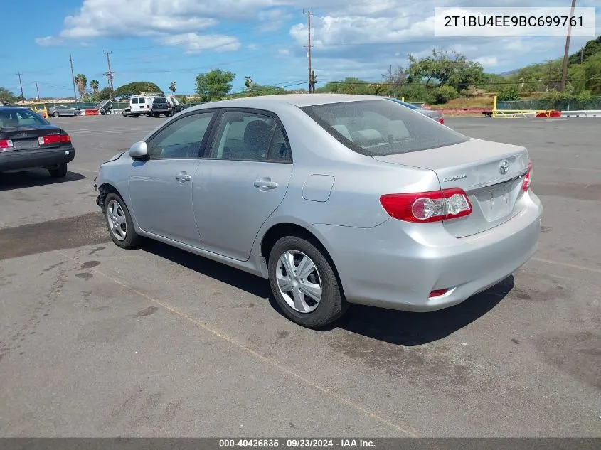 2011 Toyota Corolla Le VIN: 2T1BU4EE9BC699761 Lot: 40426835