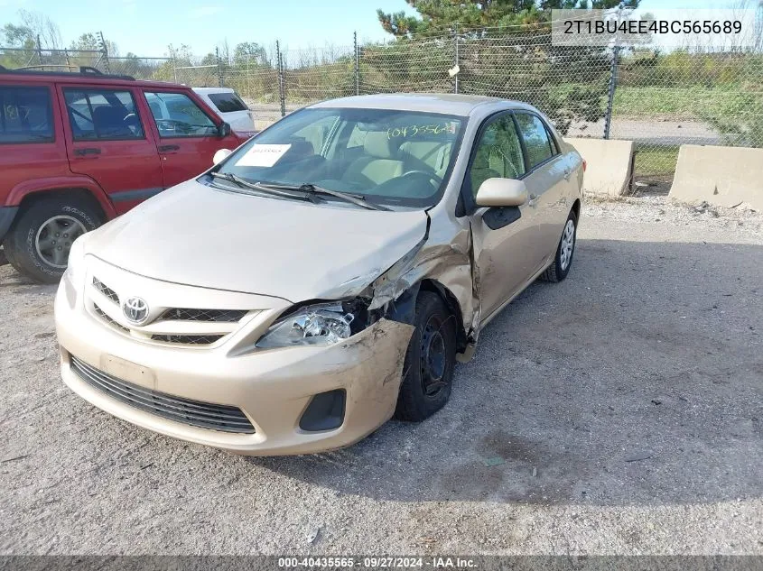 2011 Toyota Corolla Le VIN: 2T1BU4EE4BC565689 Lot: 40435565