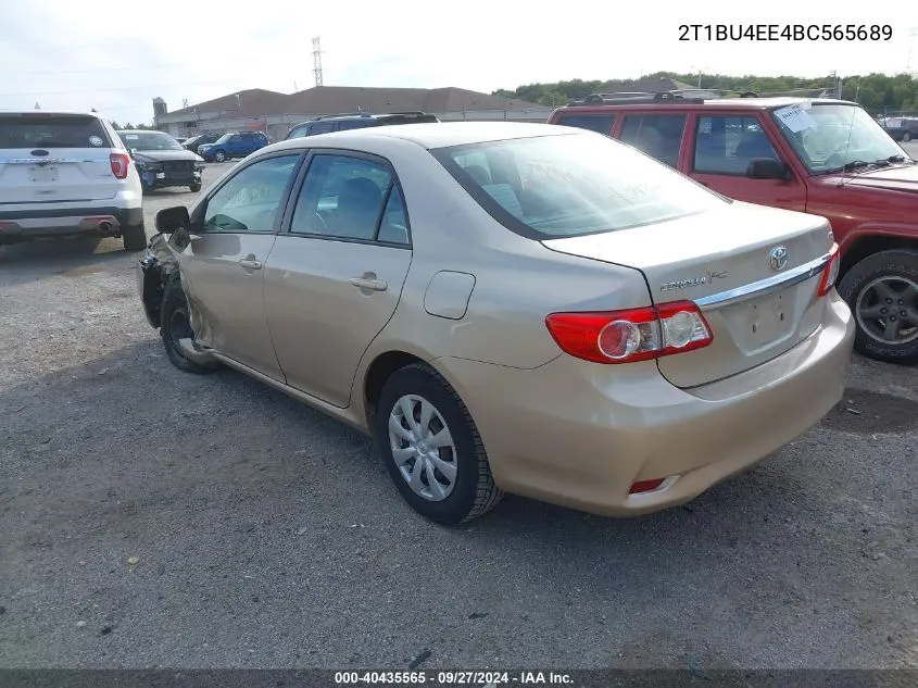 2011 Toyota Corolla Le VIN: 2T1BU4EE4BC565689 Lot: 40435565