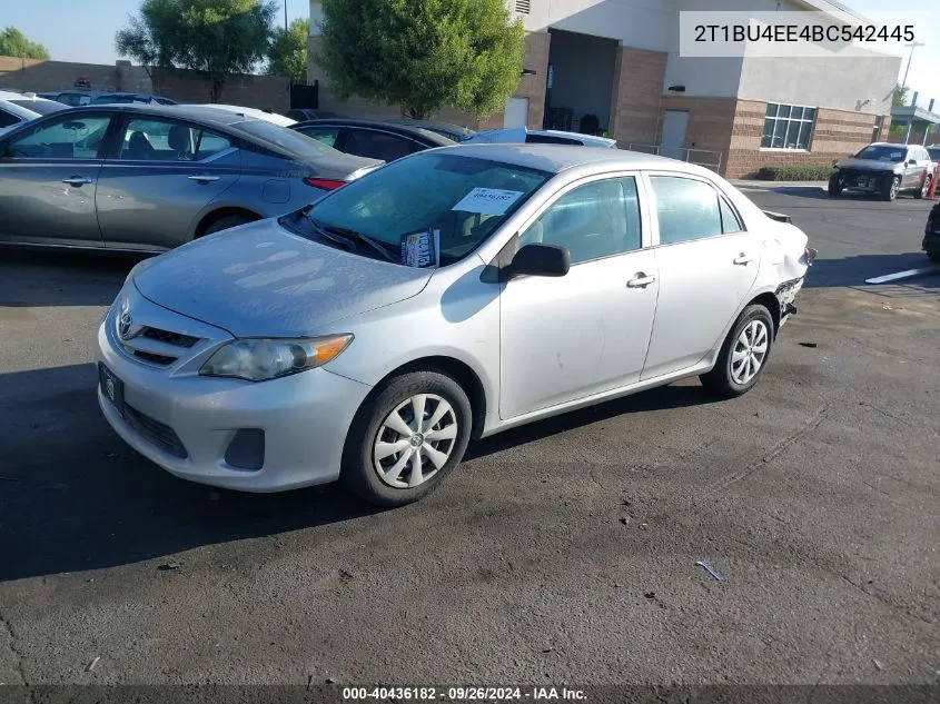 2011 Toyota Corolla VIN: 2T1BU4EE4BC542445 Lot: 40436182