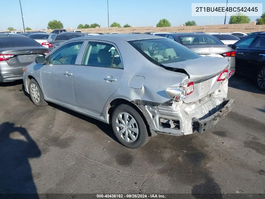 2011 Toyota Corolla VIN: 2T1BU4EE4BC542445 Lot: 40436182