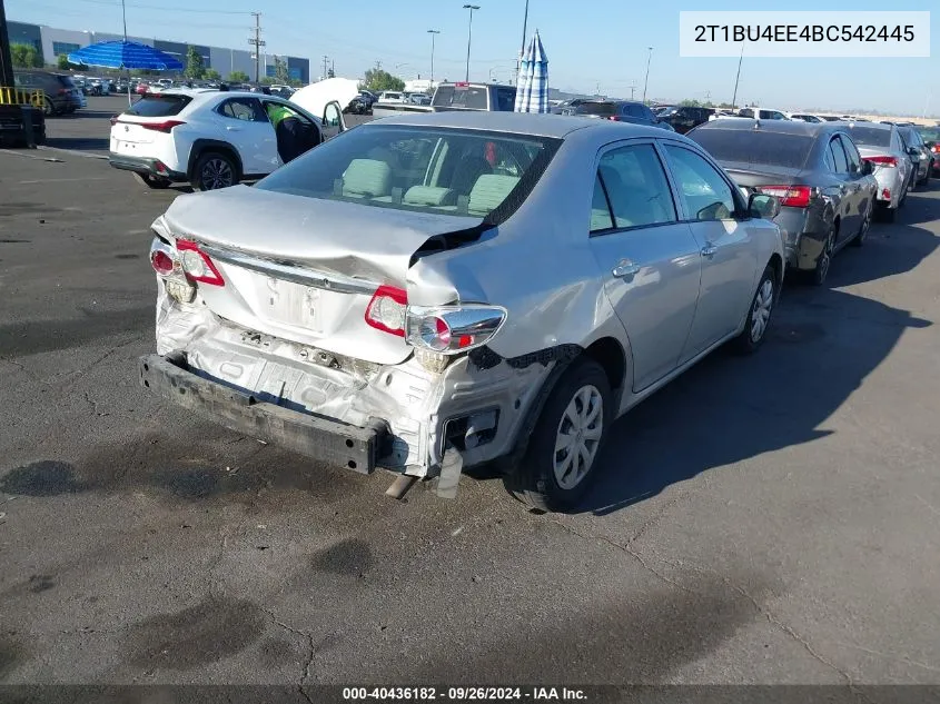 2011 Toyota Corolla VIN: 2T1BU4EE4BC542445 Lot: 40436182