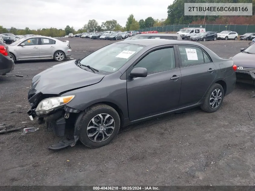 2011 Toyota Corolla Le VIN: 2T1BU4EE6BC688166 Lot: 40436210