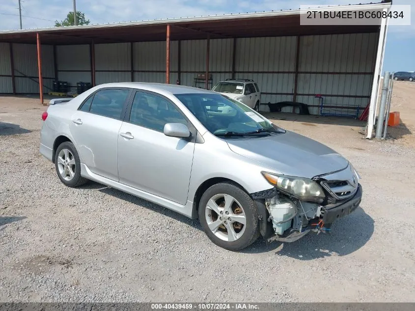 2011 Toyota Corolla S VIN: 2T1BU4EE1BC608434 Lot: 40439459