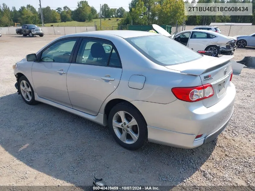 2011 Toyota Corolla S VIN: 2T1BU4EE1BC608434 Lot: 40439459