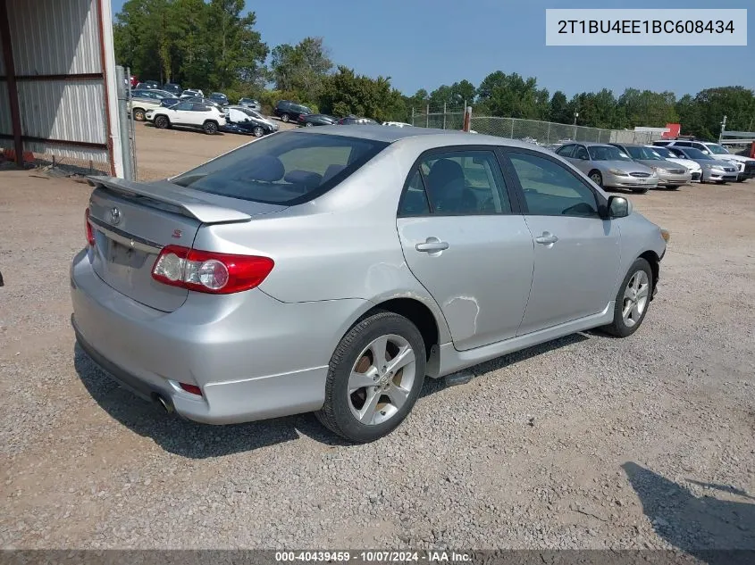 2011 Toyota Corolla S VIN: 2T1BU4EE1BC608434 Lot: 40439459