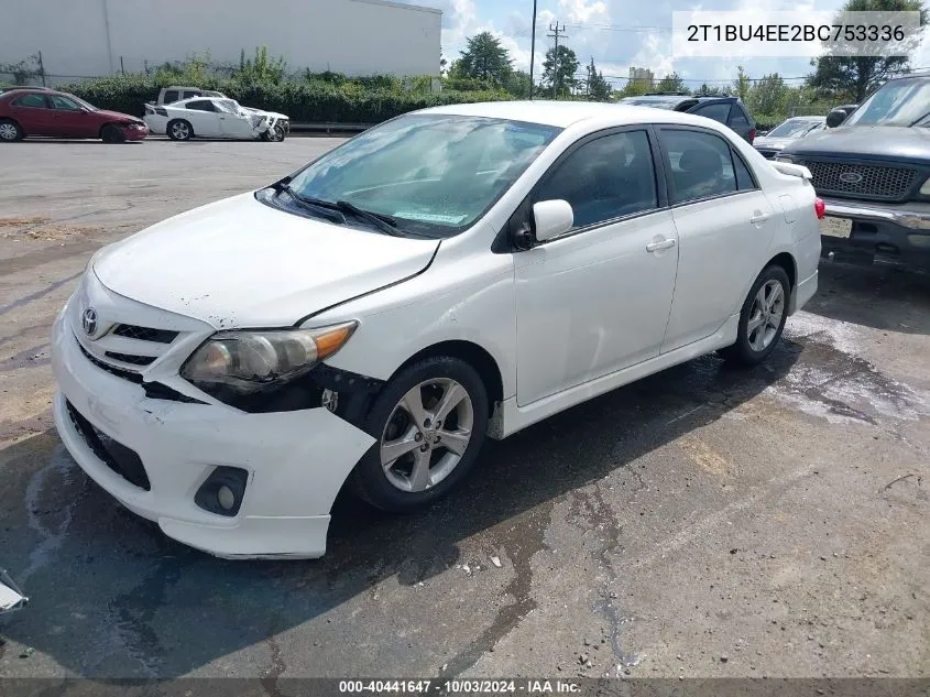 2011 Toyota Corolla S VIN: 2T1BU4EE2BC753336 Lot: 40441647