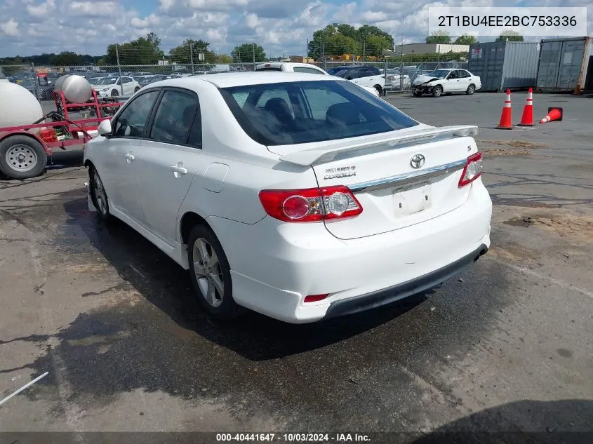 2011 Toyota Corolla S VIN: 2T1BU4EE2BC753336 Lot: 40441647