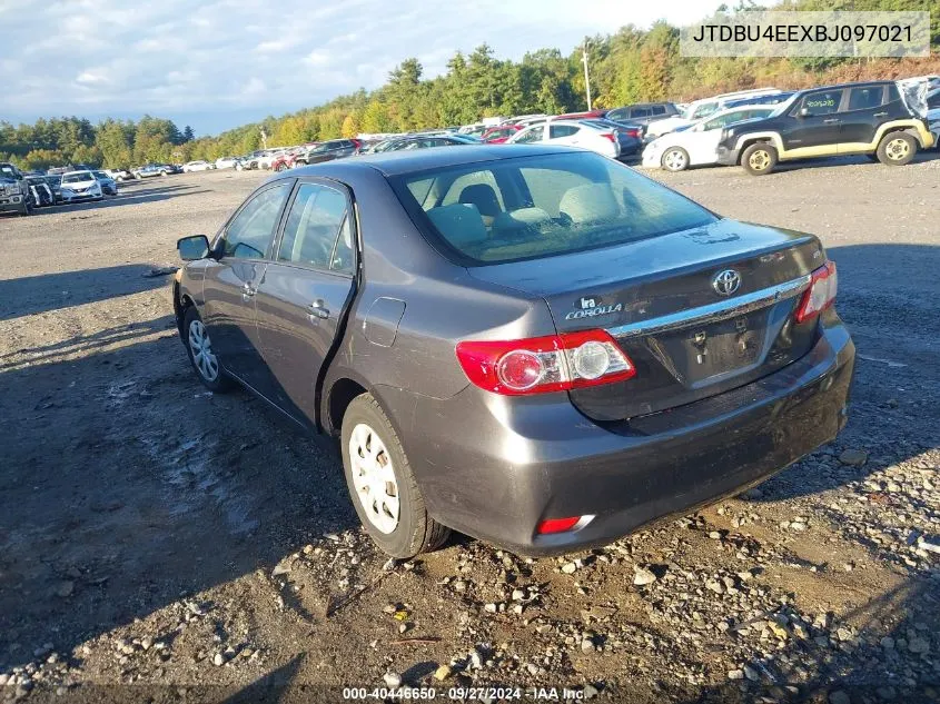 2011 Toyota Corolla Le VIN: JTDBU4EEXBJ097021 Lot: 40446650