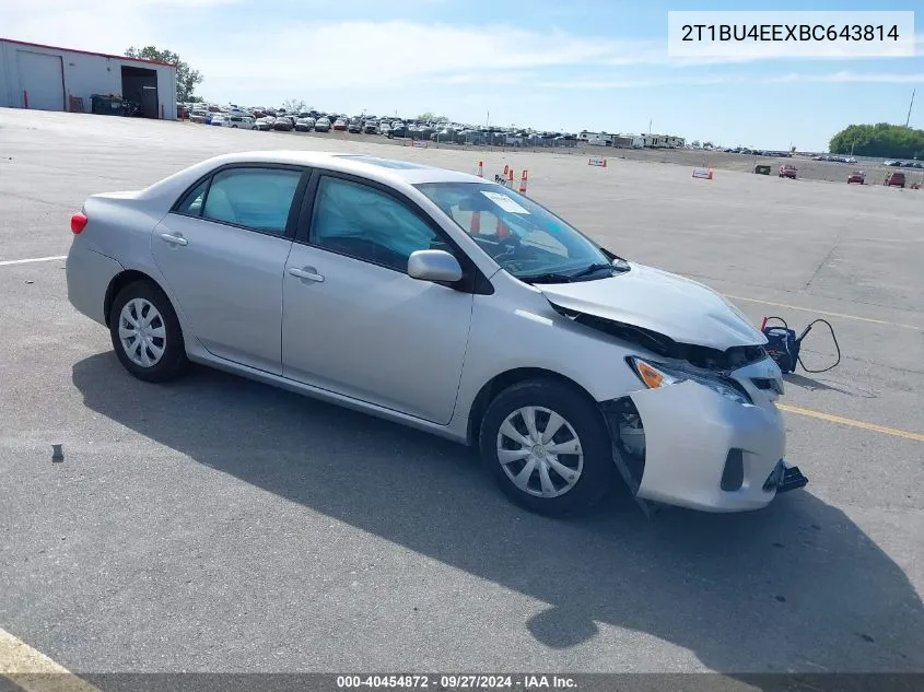 2011 Toyota Corolla Le VIN: 2T1BU4EEXBC643814 Lot: 40454872