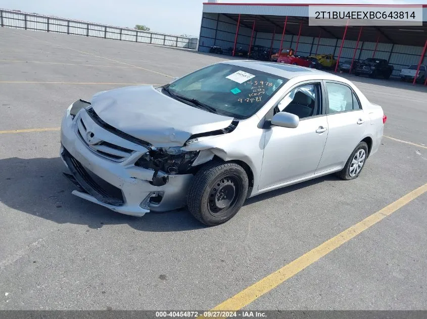 2011 Toyota Corolla Le VIN: 2T1BU4EEXBC643814 Lot: 40454872