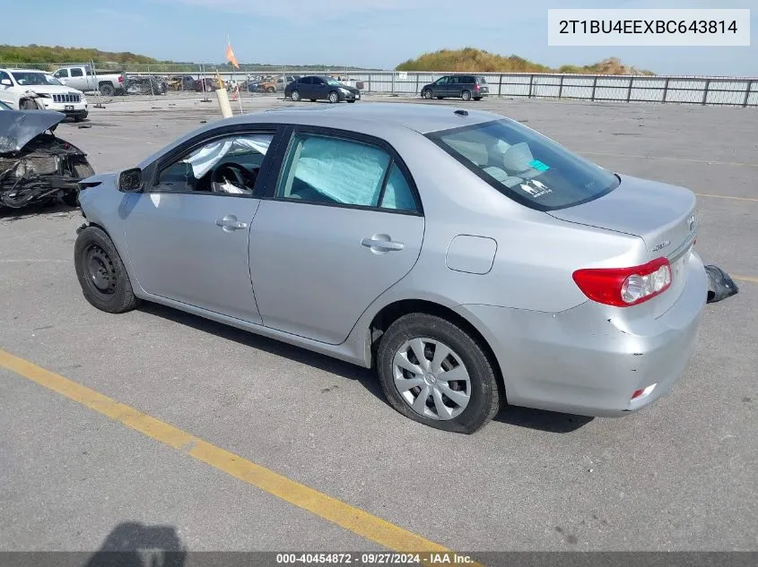 2011 Toyota Corolla Le VIN: 2T1BU4EEXBC643814 Lot: 40454872