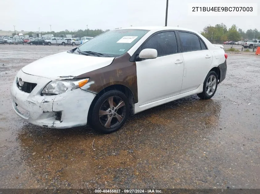 2011 Toyota Corolla S VIN: 2T1BU4EE9BC707003 Lot: 40455827