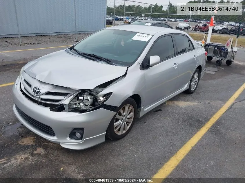 2011 Toyota Corolla S VIN: 2T1BU4EE5BC614740 Lot: 40461939