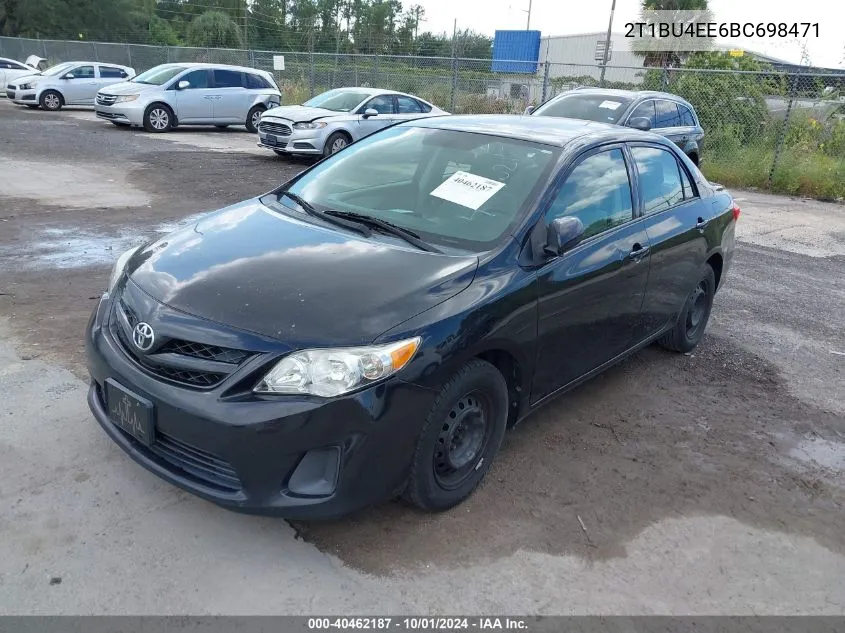 2011 Toyota Corolla Le VIN: 2T1BU4EE6BC698471 Lot: 40462187