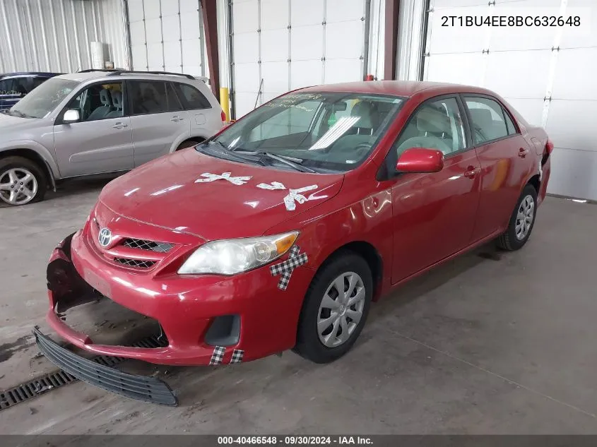 2011 Toyota Corolla S/Le VIN: 2T1BU4EE8BC632648 Lot: 40466548