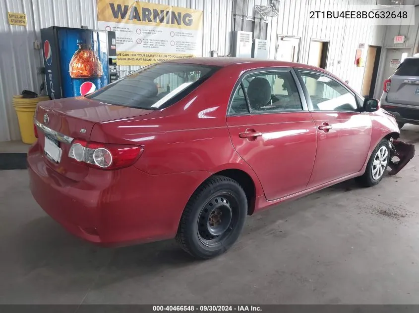 2T1BU4EE8BC632648 2011 Toyota Corolla S/Le