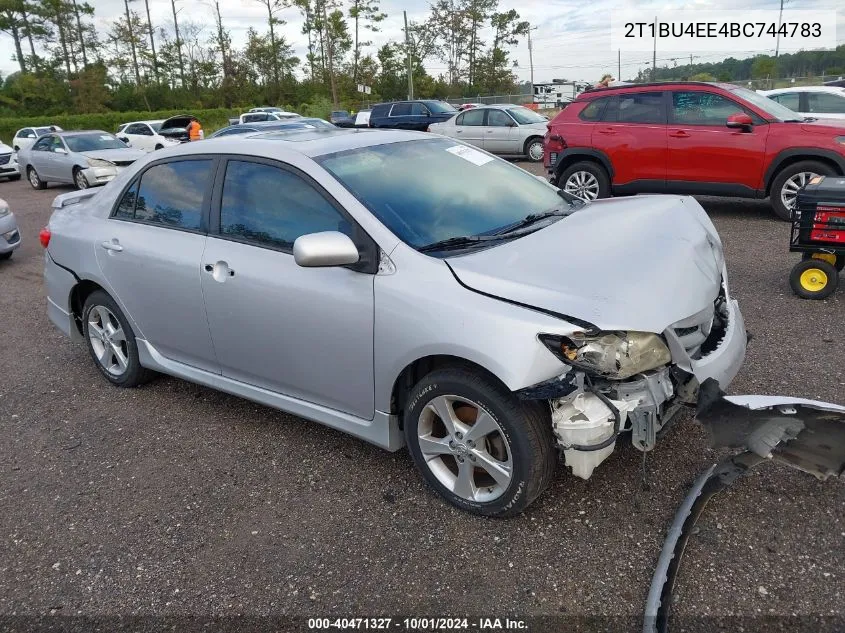 2011 Toyota Corolla S/Le VIN: 2T1BU4EE4BC744783 Lot: 40471327