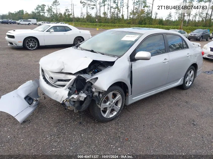 2011 Toyota Corolla S/Le VIN: 2T1BU4EE4BC744783 Lot: 40471327