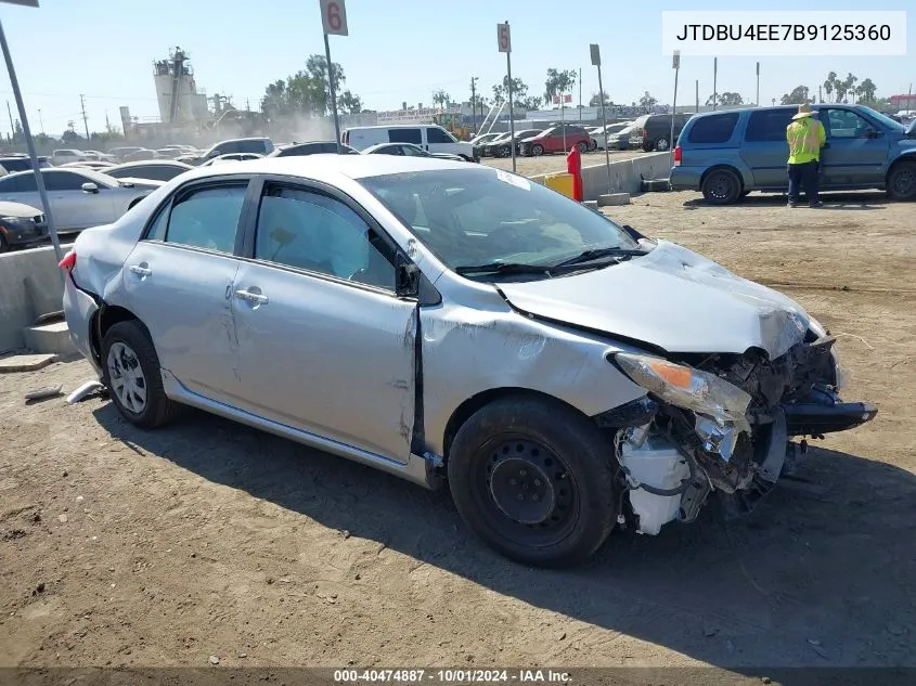 2011 Toyota Corolla S/Le VIN: JTDBU4EE7B9125360 Lot: 40474887