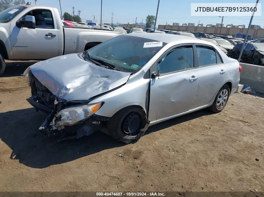 2011 Toyota Corolla S/Le VIN: JTDBU4EE7B9125360 Lot: 40474887