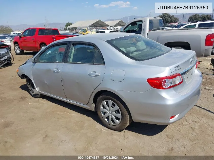 2011 Toyota Corolla S/Le VIN: JTDBU4EE7B9125360 Lot: 40474887