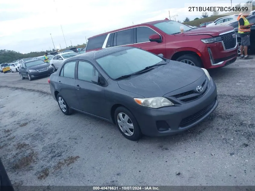 2011 Toyota Corolla S/Le VIN: 2T1BU4EE7BC543699 Lot: 40476631