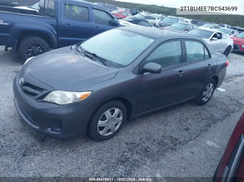 2011 Toyota Corolla S/Le VIN: 2T1BU4EE7BC543699 Lot: 40476631