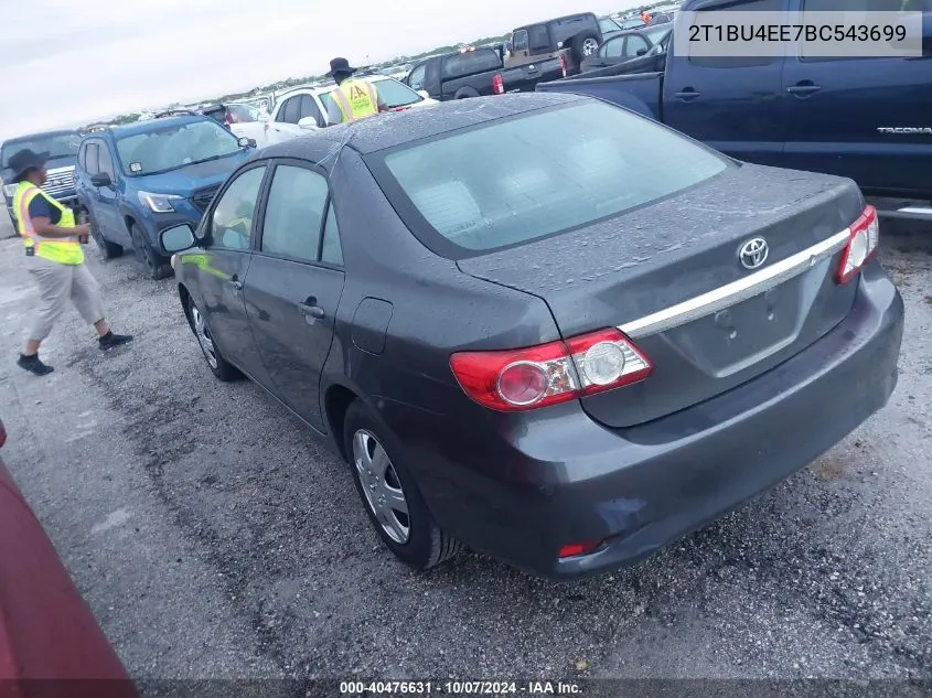 2T1BU4EE7BC543699 2011 Toyota Corolla S/Le