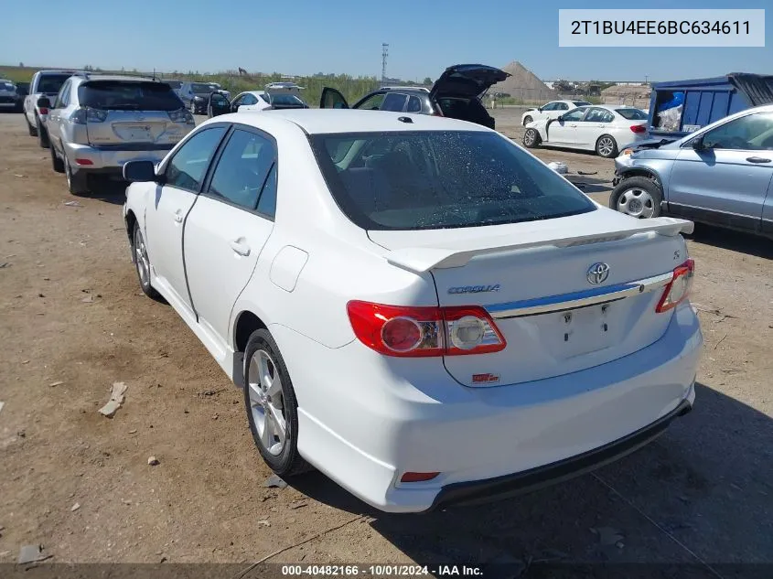 2011 Toyota Corolla S/Le VIN: 2T1BU4EE6BC634611 Lot: 40482166