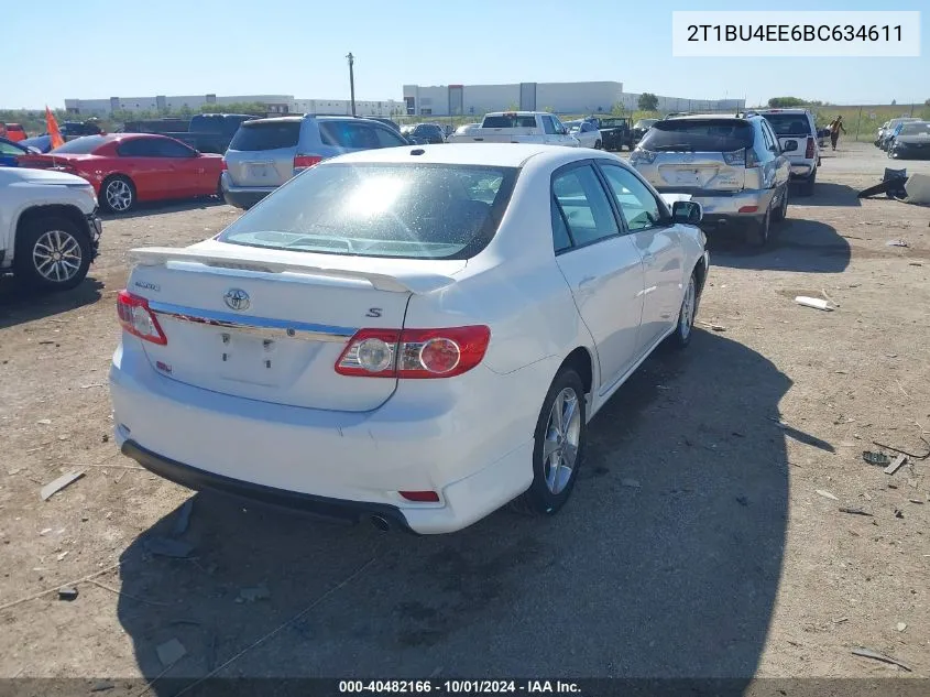 2011 Toyota Corolla S/Le VIN: 2T1BU4EE6BC634611 Lot: 40482166