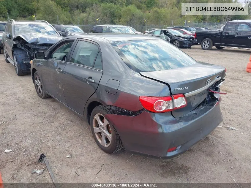 2011 Toyota Corolla S/Le VIN: 2T1BU4EE8BC649966 Lot: 40483136