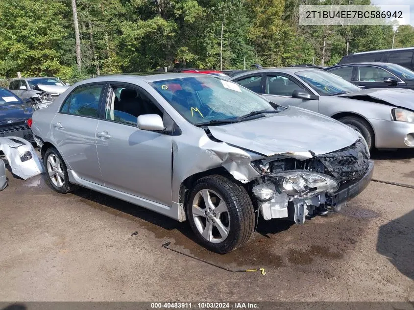 2011 Toyota Corolla S VIN: 2T1BU4EE7BC586942 Lot: 40483911