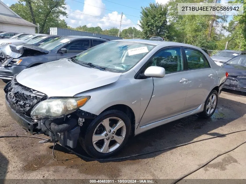 2011 Toyota Corolla S VIN: 2T1BU4EE7BC586942 Lot: 40483911