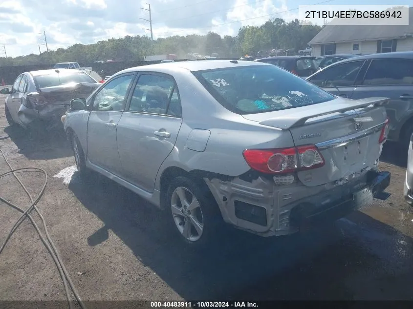 2011 Toyota Corolla S VIN: 2T1BU4EE7BC586942 Lot: 40483911