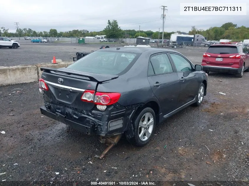 2011 Toyota Corolla S VIN: 2T1BU4EE7BC711311 Lot: 40491501