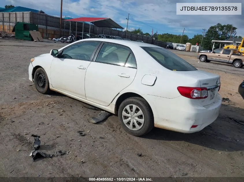 2011 Toyota Corolla Le VIN: JTDBU4EE7B9135578 Lot: 40495552