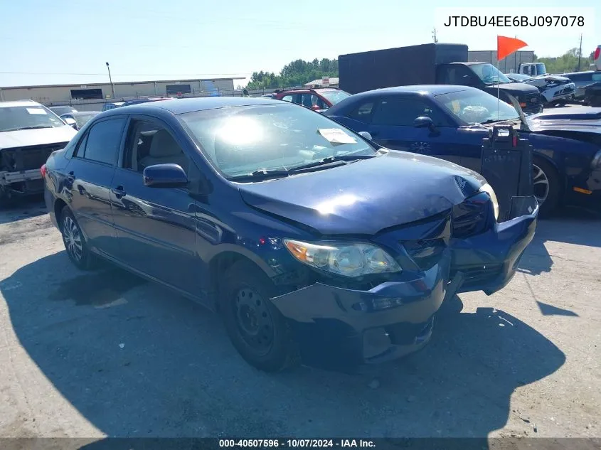 2011 Toyota Corolla S/Le VIN: JTDBU4EE6BJ097078 Lot: 40507596