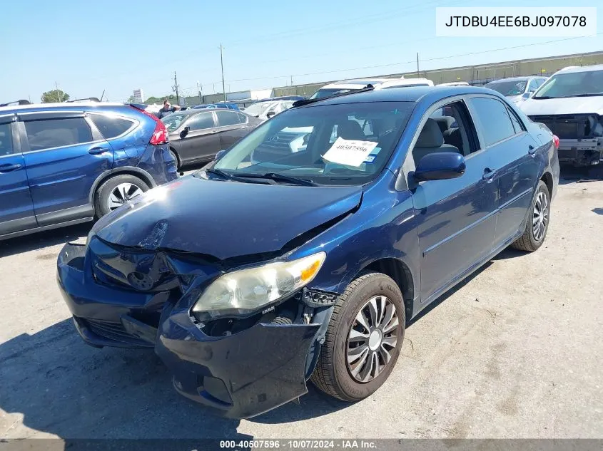 2011 Toyota Corolla S/Le VIN: JTDBU4EE6BJ097078 Lot: 40507596