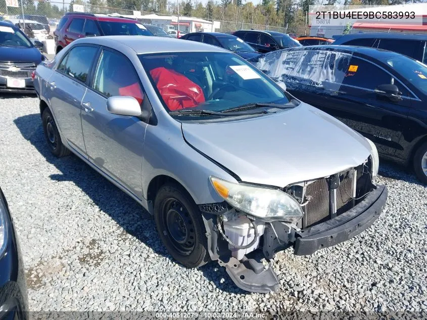 2011 Toyota Corolla Le VIN: 2T1BU4EE9BC583993 Lot: 40512079