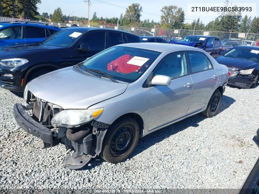 2011 Toyota Corolla Le VIN: 2T1BU4EE9BC583993 Lot: 40512079