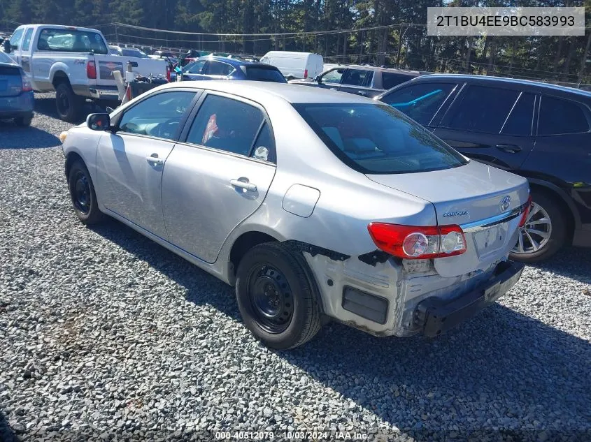 2011 Toyota Corolla Le VIN: 2T1BU4EE9BC583993 Lot: 40512079