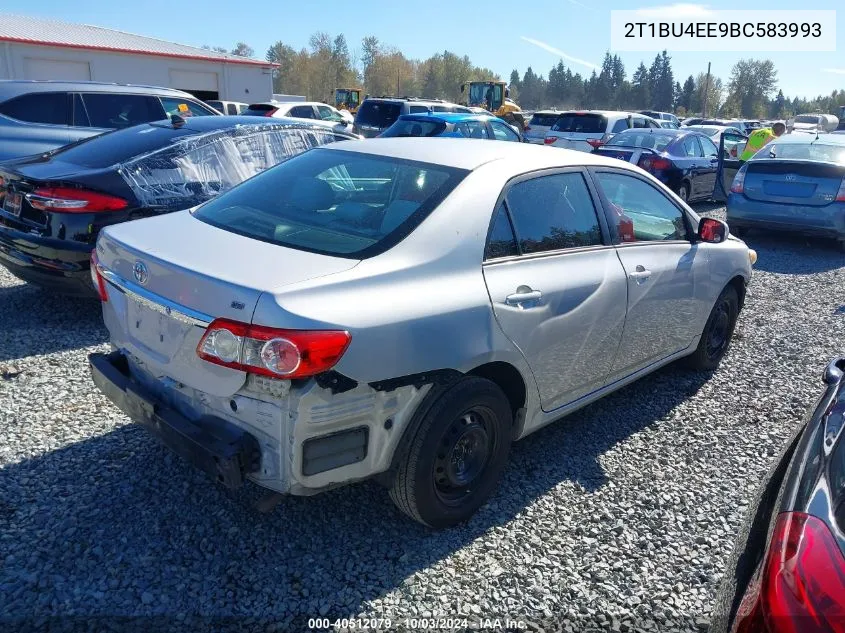 2011 Toyota Corolla Le VIN: 2T1BU4EE9BC583993 Lot: 40512079