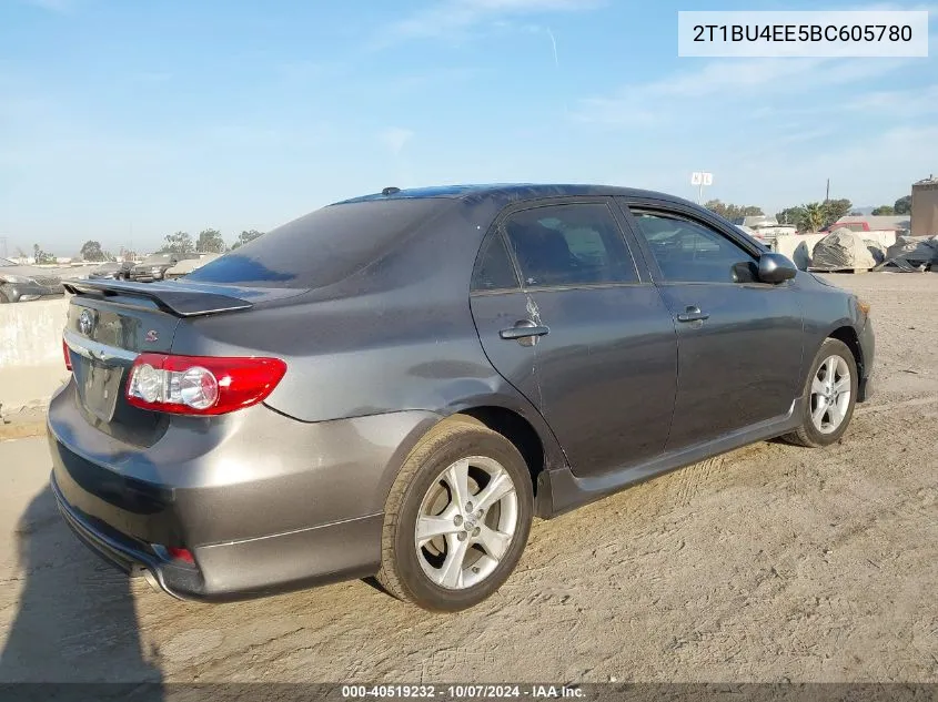 2011 Toyota Corolla S VIN: 2T1BU4EE5BC605780 Lot: 40519232