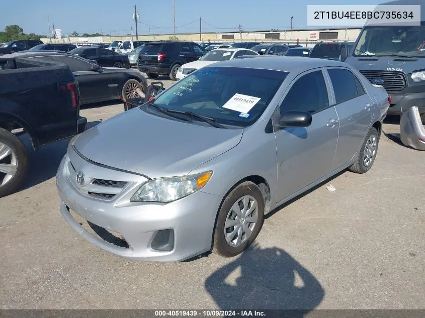 2011 Toyota Corolla S/Le VIN: 2T1BU4EE8BC735634 Lot: 40519439