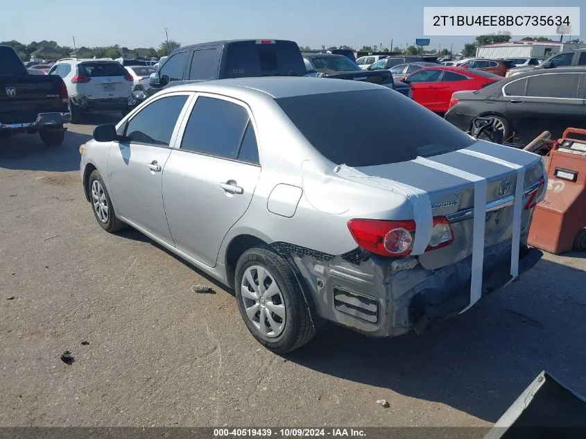 2011 Toyota Corolla S/Le VIN: 2T1BU4EE8BC735634 Lot: 40519439